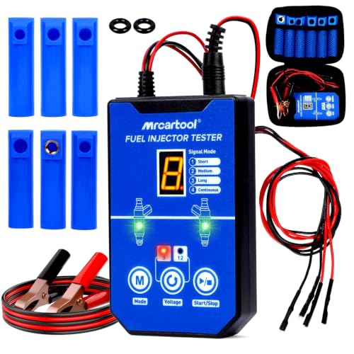 MRCARTOOL Fuel Injector Tester 5V/12V 8 Modes Cleaner Kit for GDI/FSI/EFI