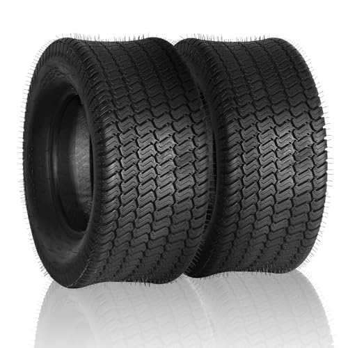 Bonnlo 24x9.50-12 Lawn Mower Tires Set of 2, 4PR Turf Tire Lawn & Garden Tires, Compatible With Most Lawn & Garden Utility Vehicles, Tubeless - size: 24x9.50-12