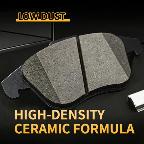 Ceramic Front Brake Pads Set Compatible with 2015-2018 Audi Q3/Q3 Quattro;2012-2020 Volkswagen Passat;2009-2017 Volkswagen Tiguan;2017-2018 Volkswagen Tiuan Limited (D1375) - color: HZ1375