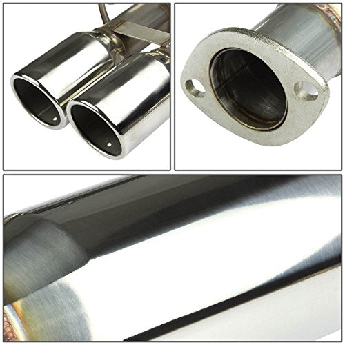 DNA MOTORING CBE-KS05 Stainless Steel Cat Back Exhaust System [Compatible with 05-09 Spectra Sedan]