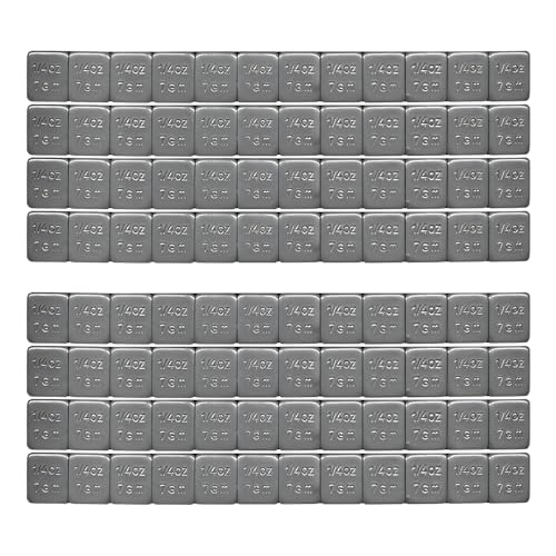 96 PCS 1/4 Oz Adhesive Backed Wheel Weights, 0.25 Oz Stick on Tire Balancing Weights with Easy Peel Tape, Low Profile Adhesive Wheel Weight for Cars Trucks SUVs Motorcycles - color: 96 PCS