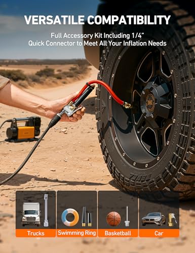 AstroAI T3 Tire Pressure Gauge with Inflator 10-120PSI, ANSI B40.1 Accuracy - size: Classic 10-120 psi