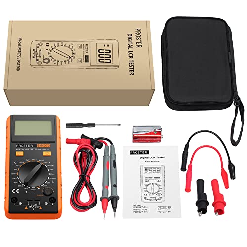 Proster LCR Meter Multimeter Capacitance Inductance Resistance Tester - color: Yellow