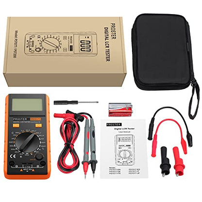 Proster LCR Meter Multimeter Capacitance Inductance Resistance Tester - color: Yellow