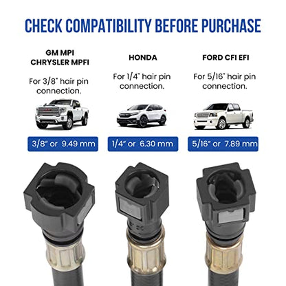Lichamp Fuel Pressure Gauge, Fuel Pump Pressure Test Kit with Hose Adapter