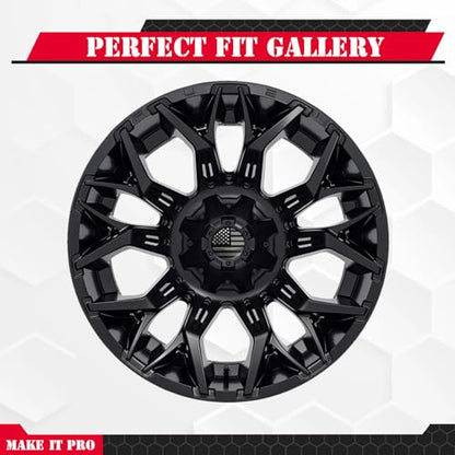 KitsPro Center Cap for Fuel Offroad 1002-53B M-447 8-Lug Rim — Matte Black with American Flag, Pack of 1 - color: Matte Black with American Flag, size: Fuel Offroad 1002-53B M-447 8-Lug