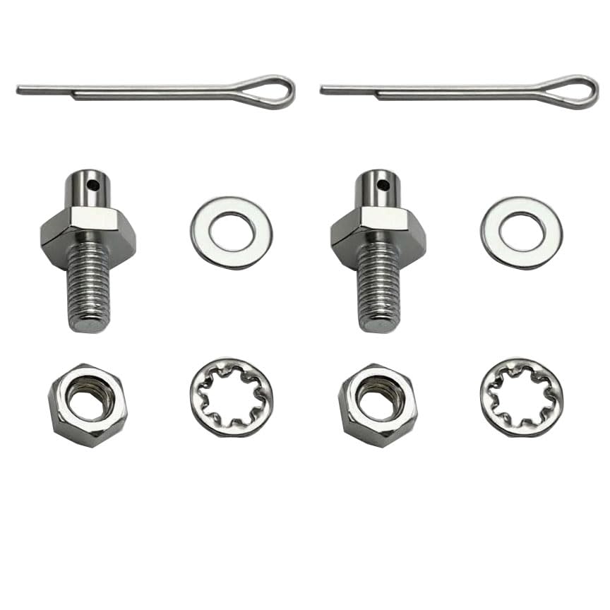 Throttle Cable Adapter Stud Kit with Bracket & Ends #8009 | Compatible with 1977+ Chevrolet (Includes Nut, Washers, Cotter Pin) - color: Black 1 pack