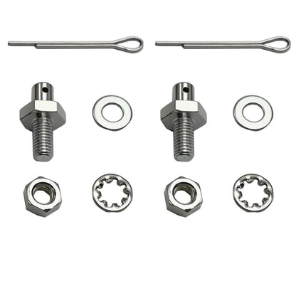 Throttle Cable Adapter Stud Kit with Bracket & Ends #8009 | Compatible with 1977+ Chevrolet (Includes Nut, Washers, Cotter Pin) - color: Black 1 pack