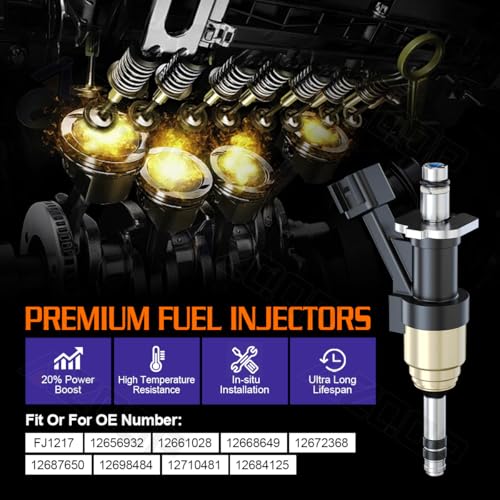 Fuel Injectors 6 Holes for Chevy Silverado/GMC Sierra 1500 2014-2021 5.3L - size: For Chevy Silverado/GMC Sierra 1500 5.3L 2014-2021