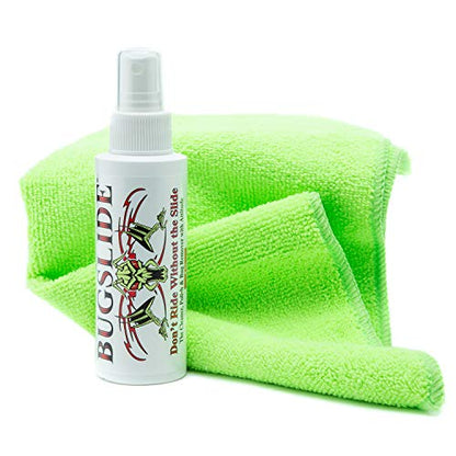 BugSlide 4 Oz Travel Kit Cleaner with Microfiber Towel for Car Detailing