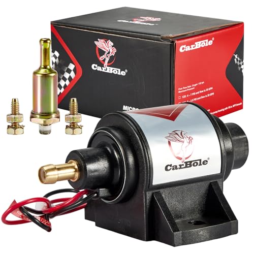CarBole 6 Volt Electric Fuel Pump 5-9 PSI, 25-30 GPH for Gasoline Engines - size: 6V 5-9 PSI Gasoline Pump