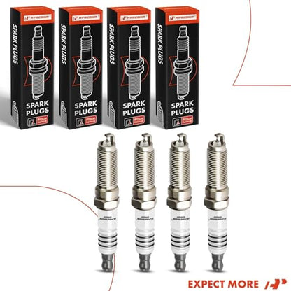 A-Premium Iridium Platinum Spark Plugs Pack of 4, Fine Wire, L4 Engine - style: Pack of 4