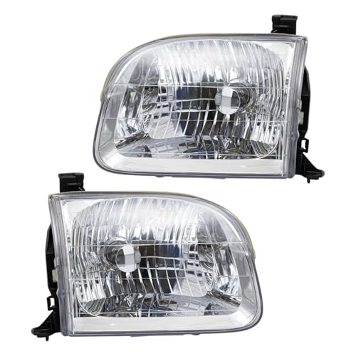TRQ Driver and Passenger Side Headlight Assembly Set Halogen 2 Piece - style: HLA88587