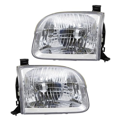 TRQ Driver and Passenger Side Headlight Assembly Set Halogen 2 Piece - style: HLA88587