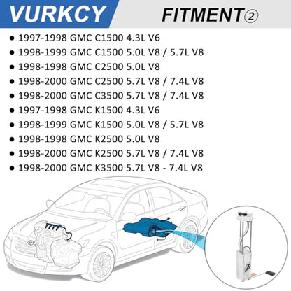 Vurkcy Electric Fuel Pump Module Assembly Fit for 1997-2000 Chevrolet & GMC