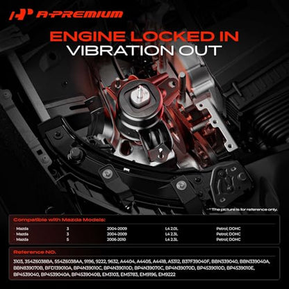 A-Premium Engine Motor and Transmission Mount Kit, with Torque Strut Mount