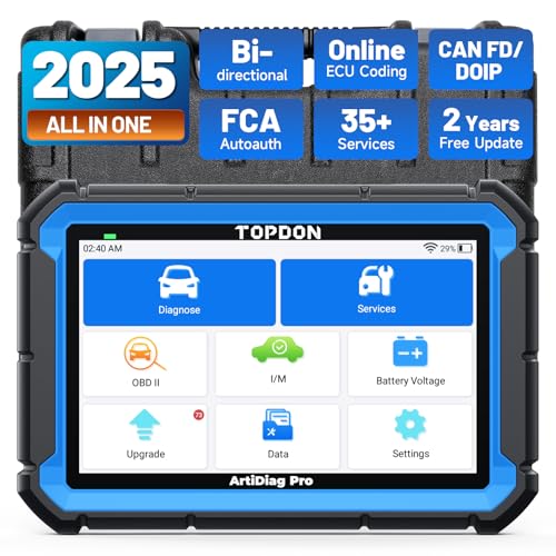 TOPDON ArtiDiag Pro Bidirectional Scan Tool with ECU Coding, 35+ Services