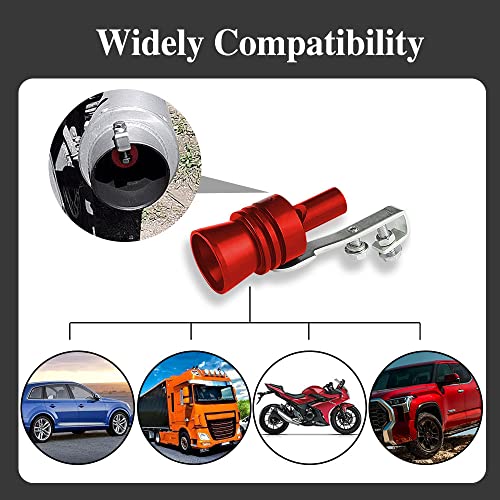2PCS Car Turbo Whistle, Aluminum Alloy Universal Turbo Whistle - color: Red