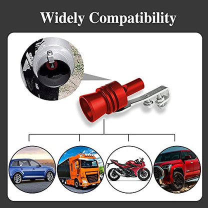 2PCS Car Turbo Whistle, Aluminum Alloy Universal Turbo Whistle - color: Red