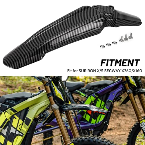 XINGWU Front Fender for Surron Light Bee X/S Segway X160/X260 Dirt Bike Motorcycle Front Fender Modified Mudguard Protector for Eikes Carbon Fiber Style - size: Front Fender, style: Carbon Fiber Style
