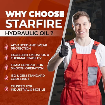 STARFIRE AW32 Anti-Wear Hydraulic Oil for Industrial/Mobile Equipment 5-Gal - size: 5 Gallon