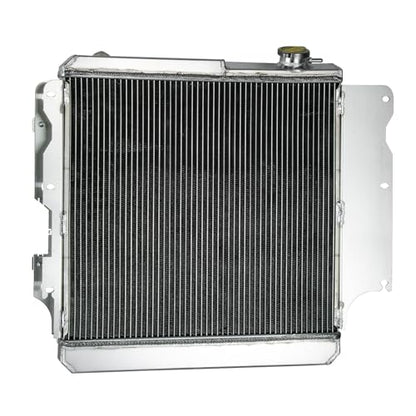 Radiator Shroud 16" Fans for Jeep Wrangler TJ YJ 1987-06 2.4L/2.5L L4 4.0L/4.2L L6 GAS Aluminum Radiators 87 1988 1989 1991 1990 1995 2000 2001 2003 2005 2006 3 Row Core Aluminum Radiator