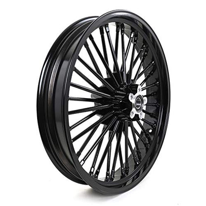 TOFR 21x3.5 16x5.5 Fat Spoke Wheels Black For Harley Dyna FXD FXDB 06-07 - color: 21x3.5 16x5.5 Black, size: Dyna 2006-2007