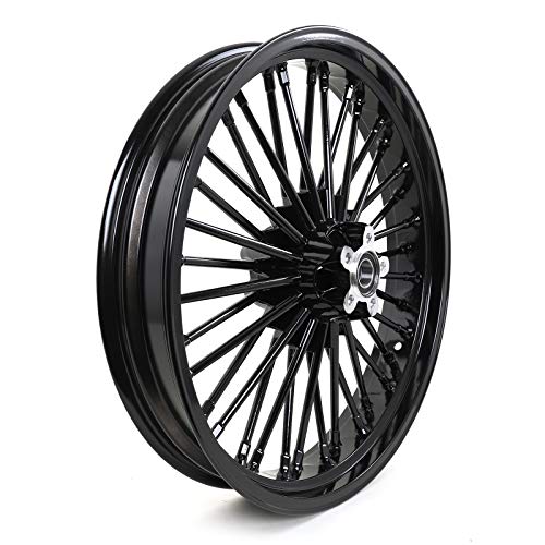 TOFR 21x3.5 16x5.5 Fat Spoke Black Wheels For Harley Softail Slim 2018-2021 - size: Front:21x3.5 Rear:16x5.5
