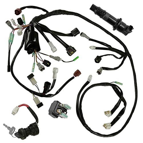 Caltric Wiring Harness Switch Key Coil Starter Relay Compatible with Yamaha YFZ450 Se Le 2004 2005