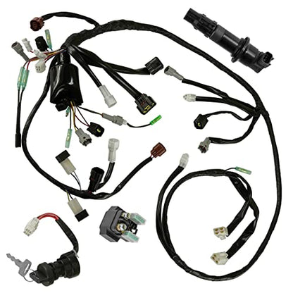 Caltric Wiring Harness Switch Key Coil Starter Relay Compatible with Yamaha YFZ450 Se Le 2004 2005
