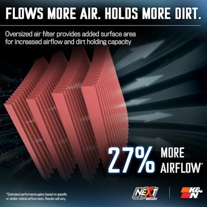 K&N NextGen Aluminum Cold Air Intake System: High-Flow Cotton Filter:2016-2026 Dodge/Jeep Durango/Grand Cherokee WK/Grand Cherokee 70-1572 - style: NextGen Aluminum
