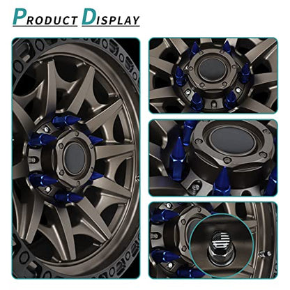 M14X1.5 Spikes Lug Nuts 24PCS - color: Blue
