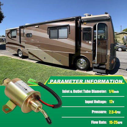 Podoy 149-2311 12V Electric Fuel Pump Compatible with Onan Cummins 4000 4KW