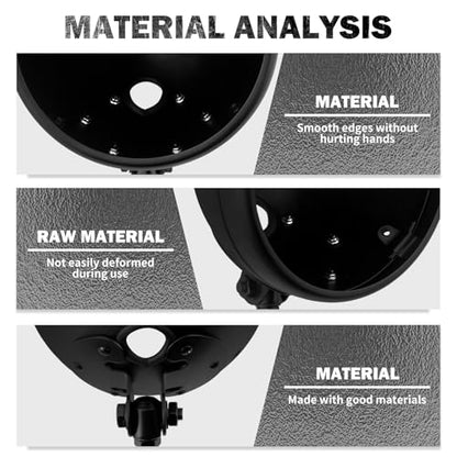 Motorcycle 7" Headlight Housing 7 Inch Head Lamp Bucket Fit for Harley Dyna Softail FX Custom Sportster XL (Black) - color: Black