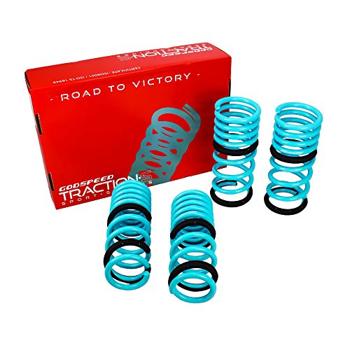 Godspeed LS-TS-II-0002-A Traction-S Performance Lowering Springs, Reduce Body Roll, Improved Handling, Set of 4, compatible with Infiniti G37 Sedan (V36) 2009-2013 RWD