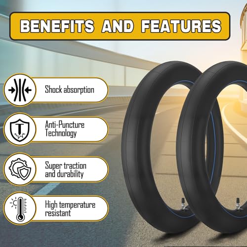 (2-Pack) 3.25/3.50-16 (90/100-16) Dirt Bike Inner Tube TR4 Valve Stem - size: 3.25/3.50-16" (90/100-16")