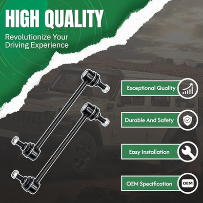 2PCS Front Stabilizer Sway Bar End Links Fit for Ford 2000 2001 2002 2003 2004 2005 2006 2007 2008 2009 2010 2011 Focus #OE ‎‎K80066 - size: K80066 X2