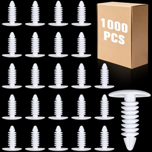 Taiyin 1000Pack Christmas Tree Shape Fasteners Vapor Barrier Clip 1", White