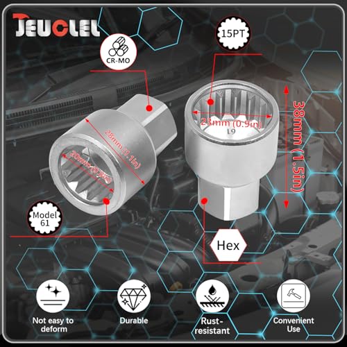 20PCS Wheel Lock Nut Key Kit Compatible with Porsche VW Touareg - color: 20PCS