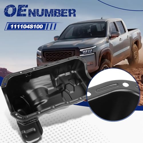 Transmission Oil Pan with Drain Plug, Fit for Chrysler 300 2012-2016, Fit for Jeep Wrangler JK 2012-2018, 3.6L, OE 111104S100 - size: 111104S100