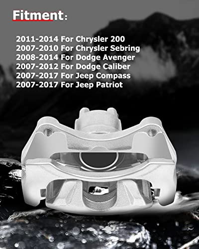 cciyu Front Left & Right Disc Brake Calipers w/Bracket 18B5032 18B5033 - size: Front[18B5032+18B5033 ]