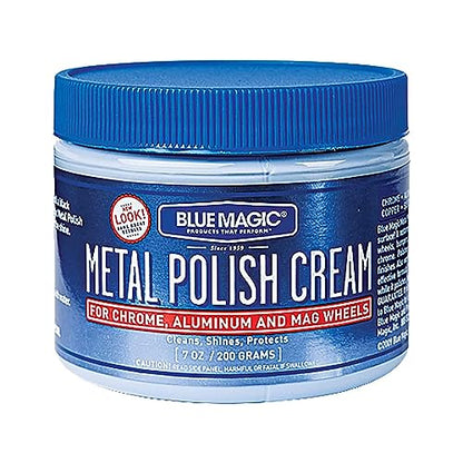 Blue Magic 400 Metal Polish Cream Non-abrasive Tarnish and Oxidation Remover for Chrome, Aluminium, Brass, Copper, Sterling Silver and Stainless Steel, 7 oz., Pack of 1 - size: 7 Ounce