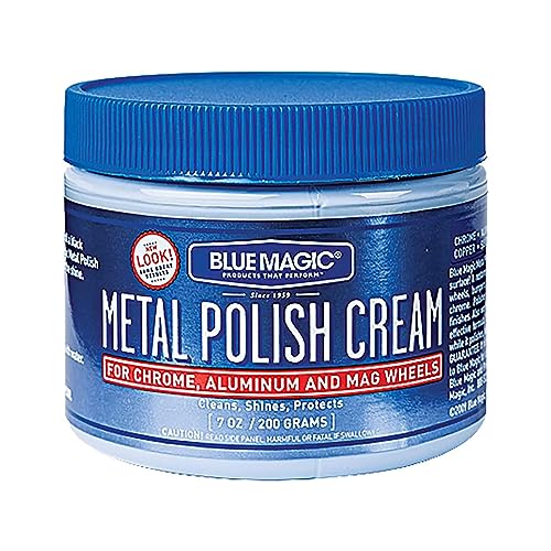 Blue Magic 400 Metal Polish Cream Non-abrasive Tarnish and Oxidation Remover for Chrome, Aluminium, Brass, Copper, Sterling Silver and Stainless Steel, 7 oz., Pack of 1 - size: 7 Ounce