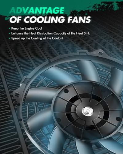 SCITOO Dual Radiator Condenser Cooling Fan Compatible with