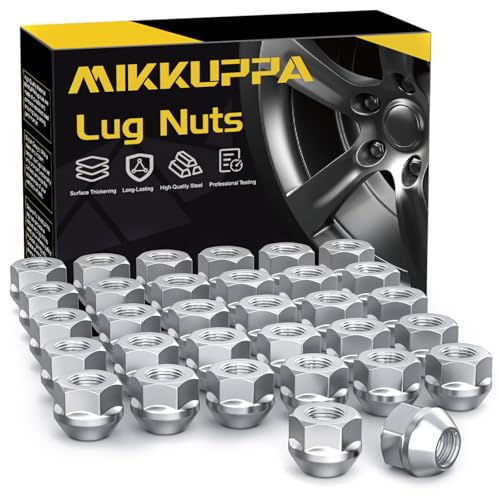 MIKKUPPA M14x1.5 Open End Lug Nuts, Chrome 32PCS Conical Seat Wheel Nuts - color: Chrome, size: 14x1.5 - 32 PCS