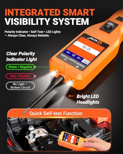 KM06 8-35V Automotive Circuit Tester, Power Circuit Probe & Component Activation - color: Amber Orange