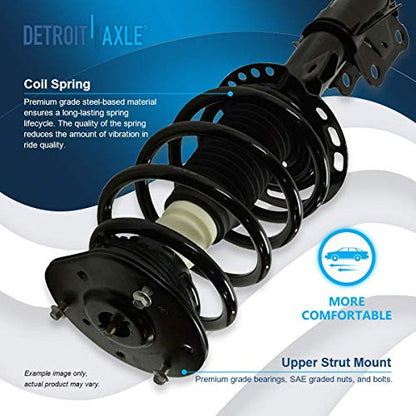 Detroit Axle - FWD Front Struts Sway Bars for 2013-2020 Ford Fusion - size: 4QS2500277/Sway Kit