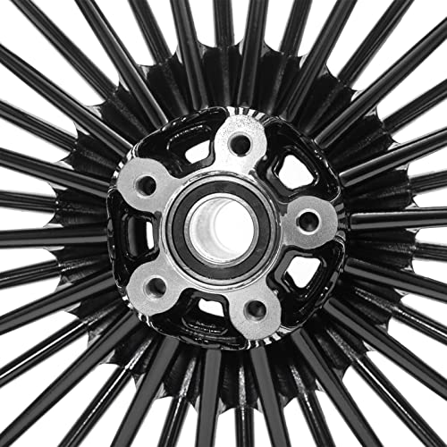 TOFR 18x3.5 Rear 36 Fat Spoke Wheel Rim Black For Harley Touring 1984-2008 - color: Gloss Black, size: Rear:18inchx3.5inch