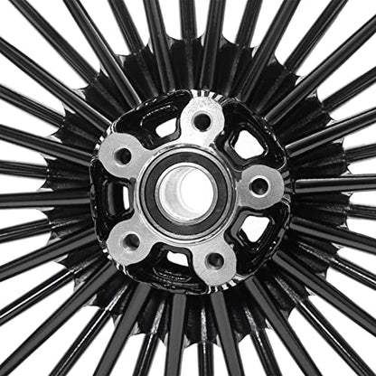 TOFR 18x3.5 Rear 36 Fat Spoke Wheel Rim Black For Harley Touring 1984-2008 - color: Gloss Black, size: Rear:18inchx3.5inch