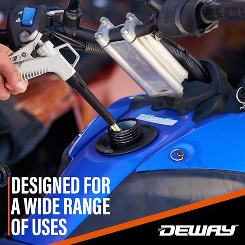 Deway Stick Fuel Pump, Trigger Nozzle, 51in Clear Hose, 4-AA, 3.2 GPM - style: Hand-Trigger Nozzle